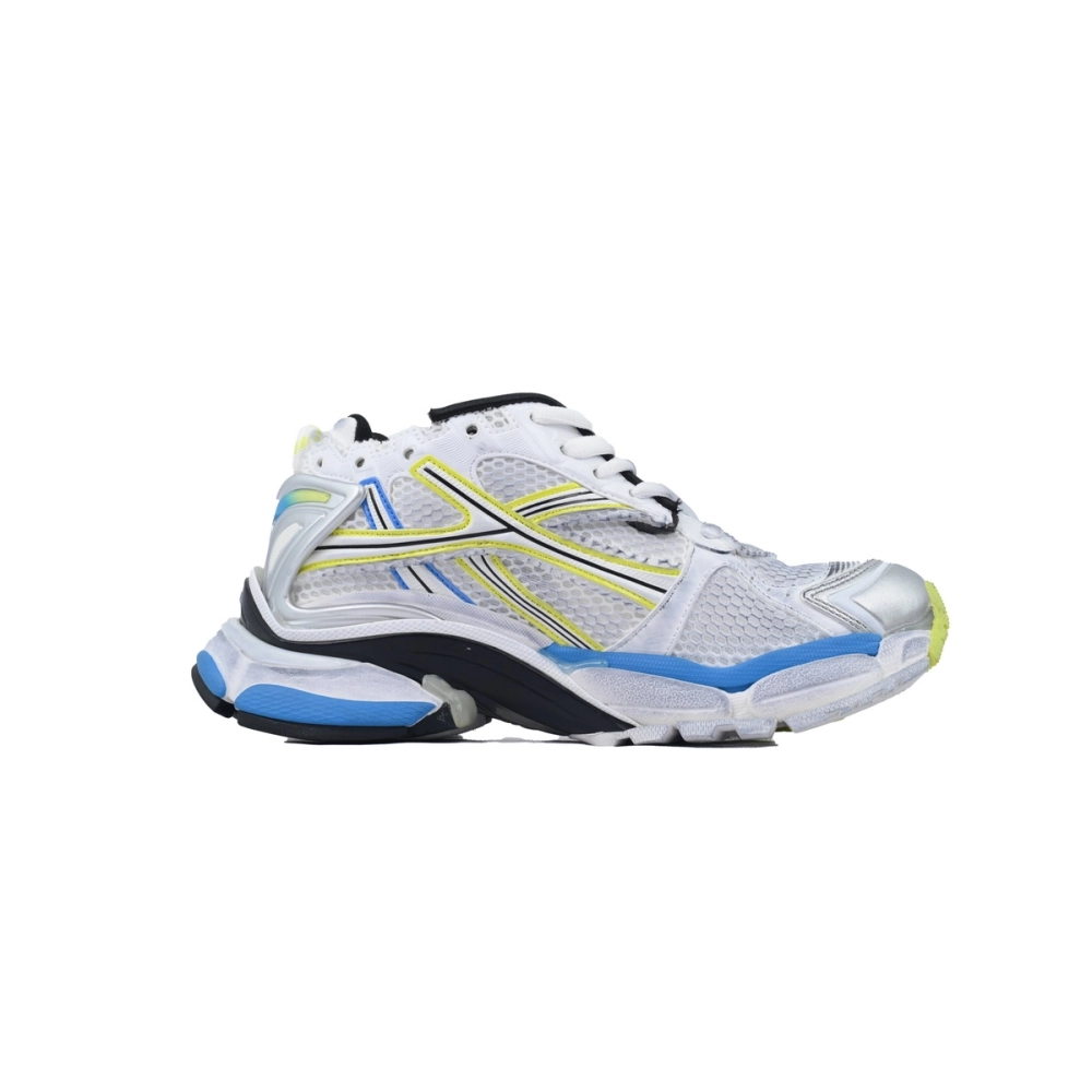 Balenciaga Runner Sneaker White Blue Yellow 772767 W3RNY 0213