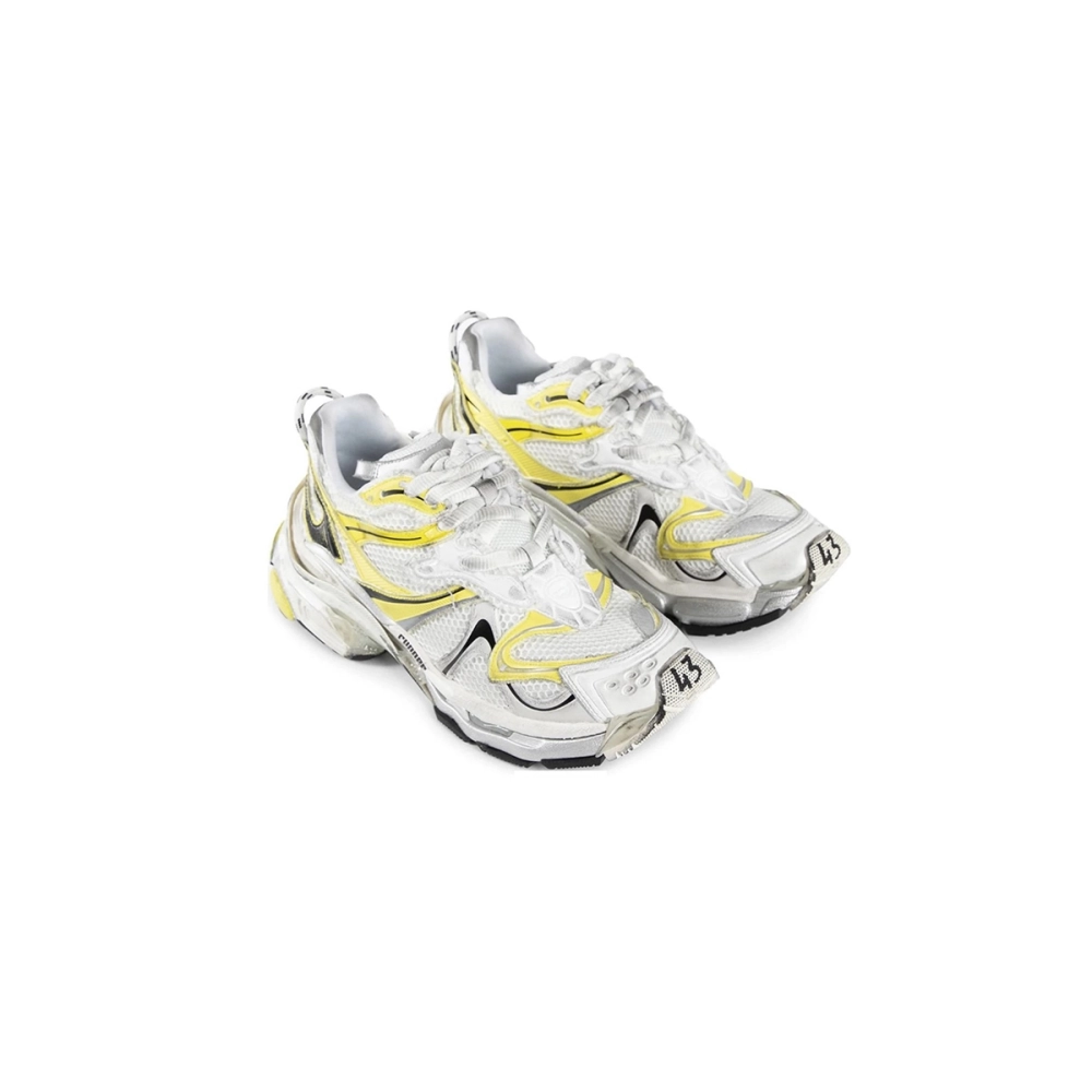 Balenciaga Runner Sneaker White Yellow 779066W3RXP9710