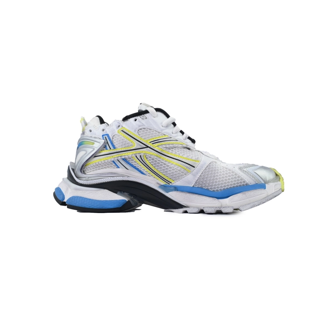 Balenciaga Runner Sneaker White Yellow Blue 772774 W3RMU 9074
