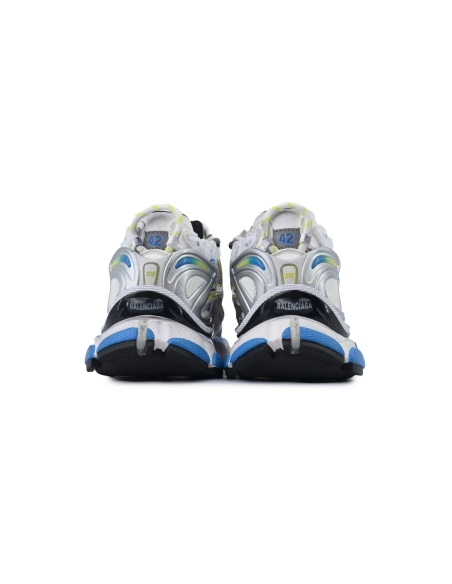 Balenciaga Runner Sneaker White Yellow Blue 772774 W3RMU 9074