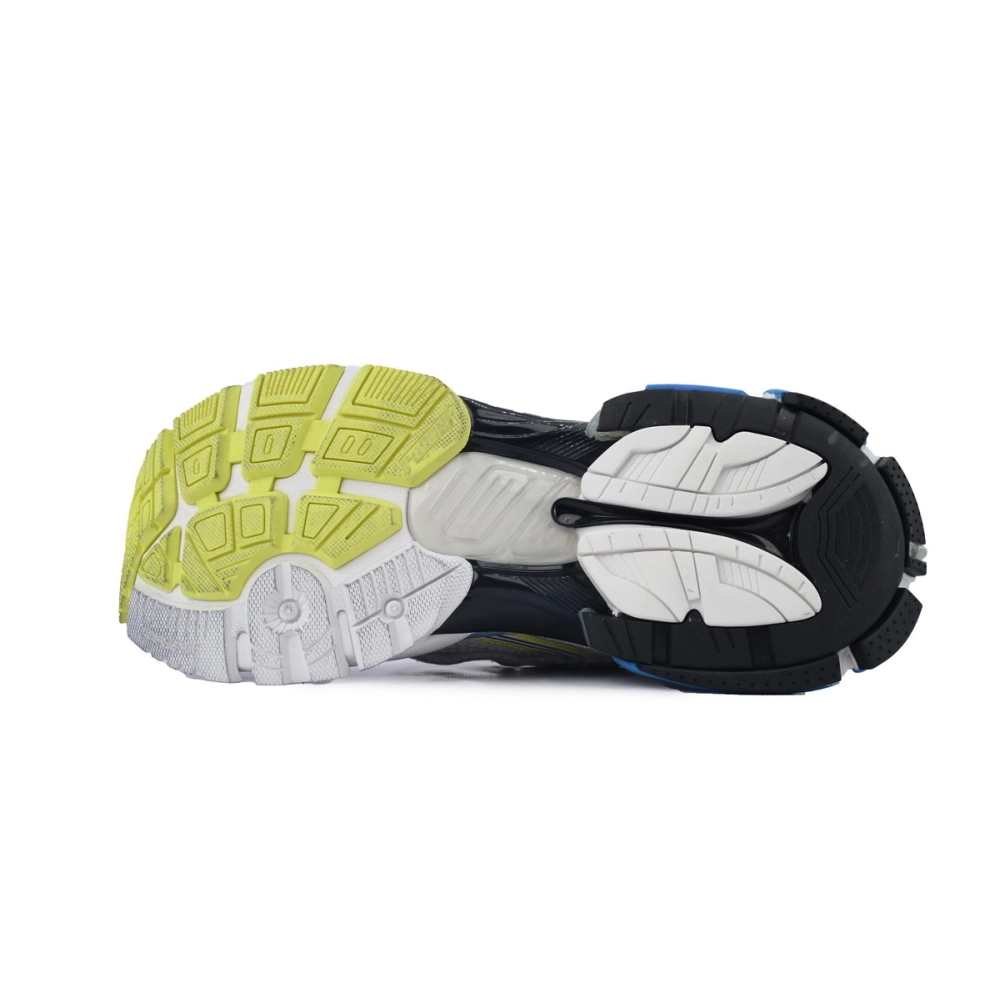 Balenciaga Runner Sneaker White Yellow Blue 772774 W3RMU 9074