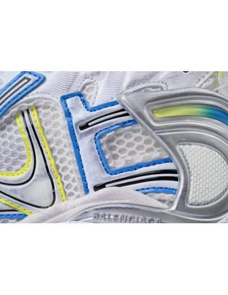 Balenciaga Runner Sneaker White Yellow Blue 772774 W3RMU 9074