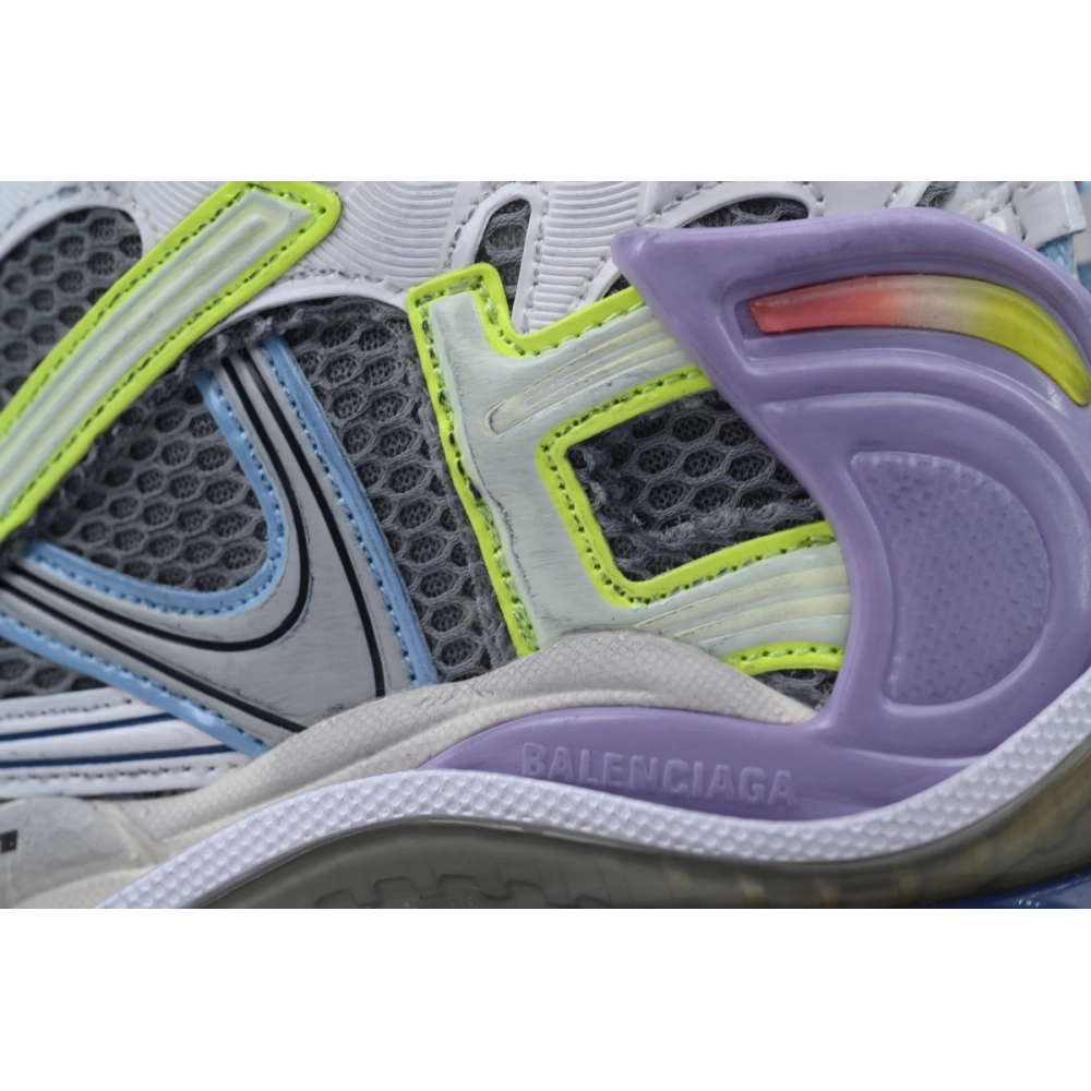 Balenciaga Runner Sneaker Pink Purple And Fluorescent Green 772767 W3RNY 0361