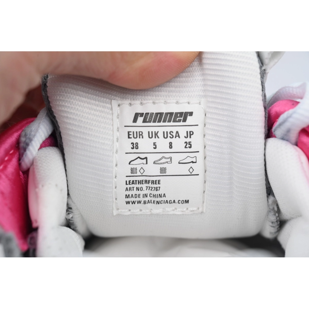 Balenciaga Runner Sneaker Pink Purple And Fluorescent Green 772767 W3RNY 0361