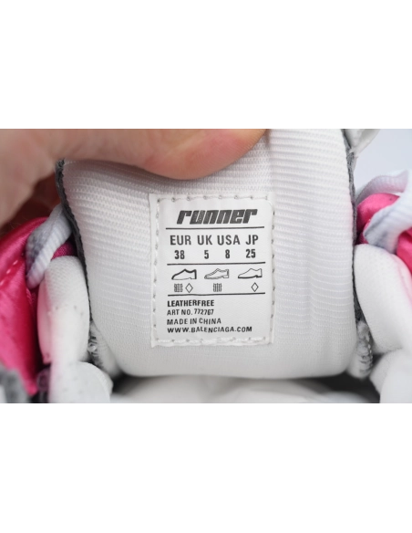 Balenciaga Runner Sneaker Pink Purple And Fluorescent Green 772767 W3RNY 0361