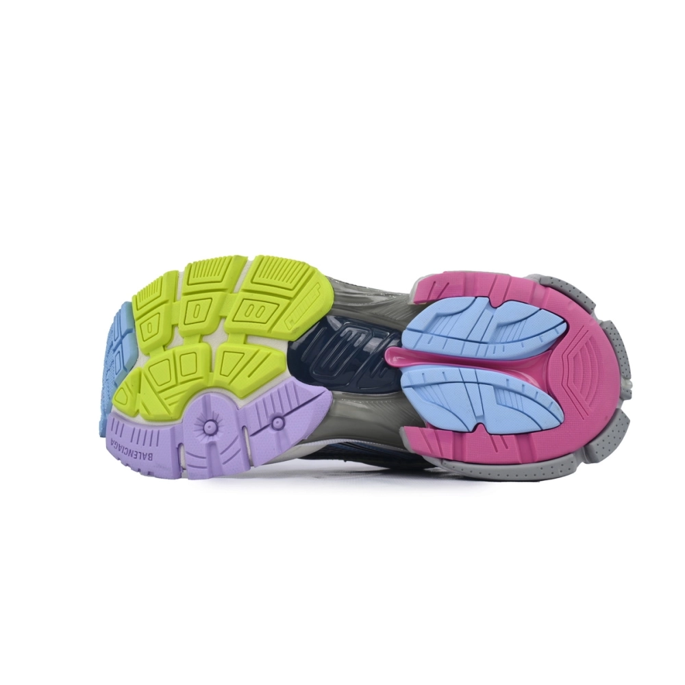 Balenciaga Runner Sneaker Pink Purple And Fluorescent Green 772767 W3RNY 0361