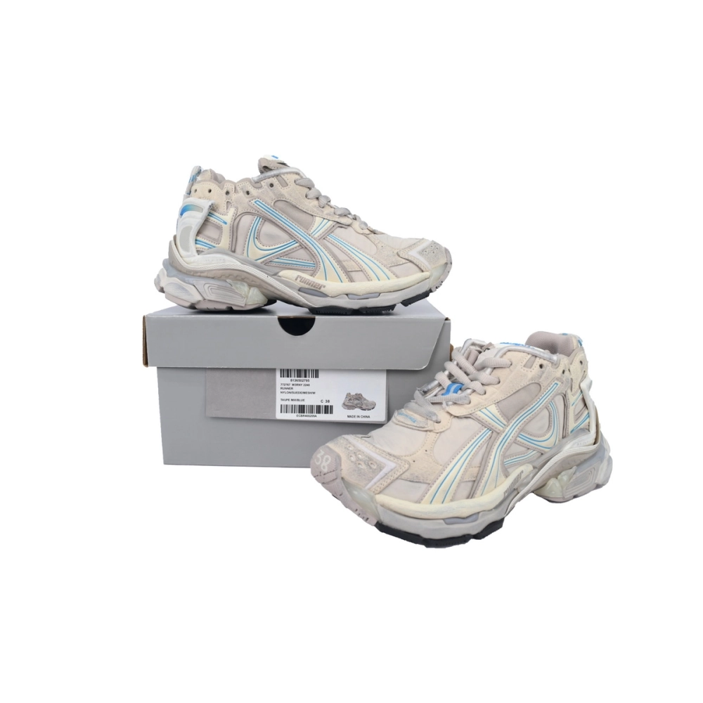 Balenciaga Runner Sneaker Brown Blue 772767 W3RNY 2240