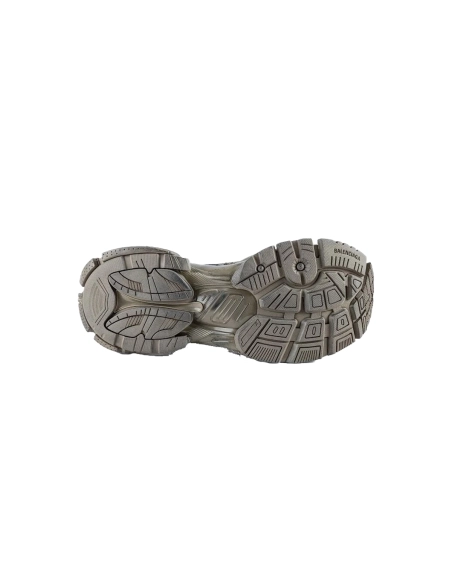 Balenciaga Runner Monocolor Graffiti Mesh Runner in Dark Taupe/Black