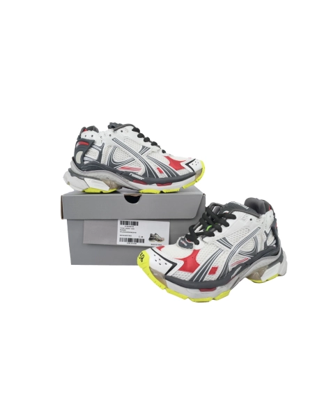 Balenciaga Runner Sneaker White Red And Gray Black 772767 W3RNY 0509