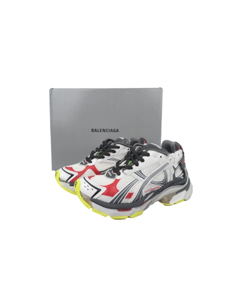 Balenciaga Runner Sneaker White Red And Gray Black 772767 W3RNY 0509