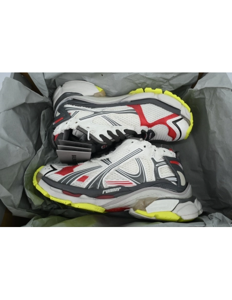 Balenciaga Runner Sneaker White Red And Gray Black 772767 W3RNY 0509