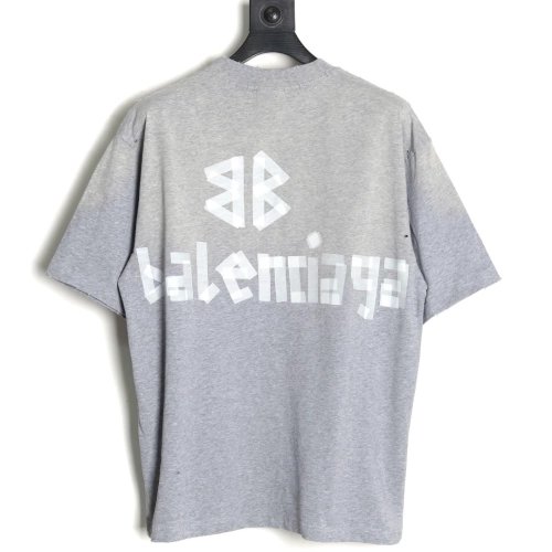 Balenciaga Grey Masking Tape Short-Sleeve T-Shirt,Balenciaga
