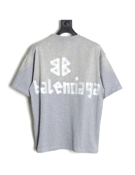 Balenciaga Grey Masking Tape Short-Sleeve T-Shirt,Balenciaga