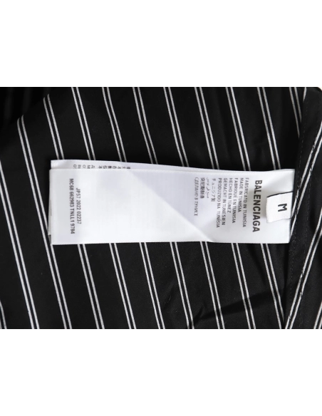 Balenciaga Red Back Print Striped Shirt,Balenciaga