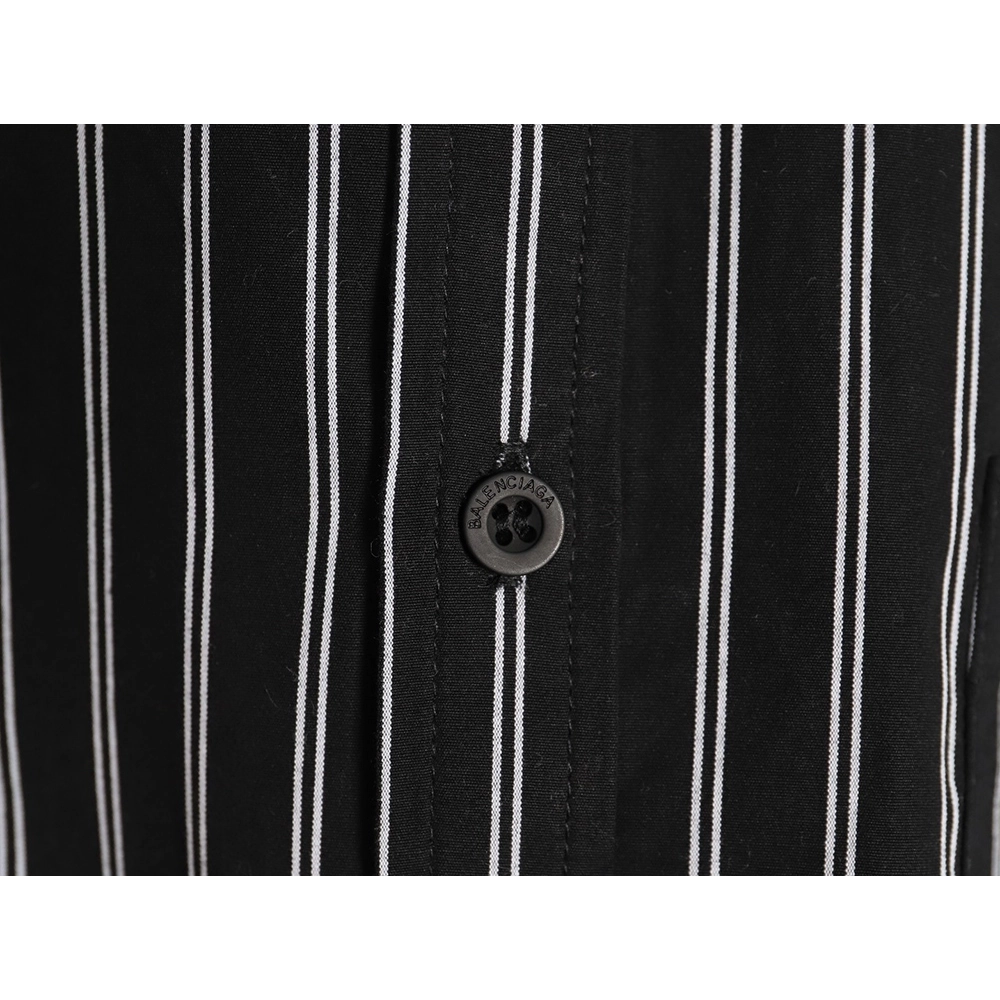 Balenciaga Red Back Print Striped Shirt,Balenciaga
