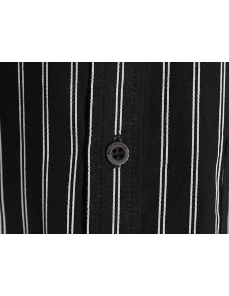 Balenciaga Red Back Print Striped Shirt,Balenciaga