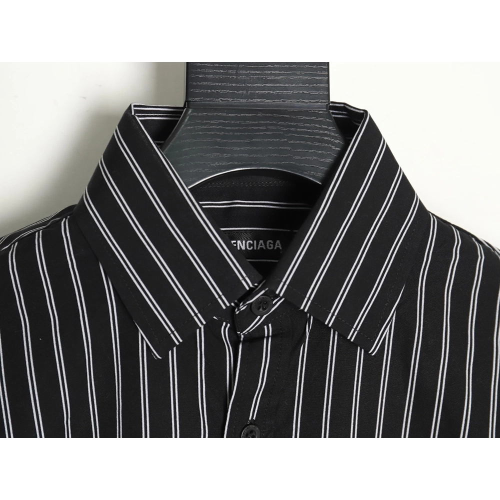 Balenciaga Red Back Print Striped Shirt,Balenciaga