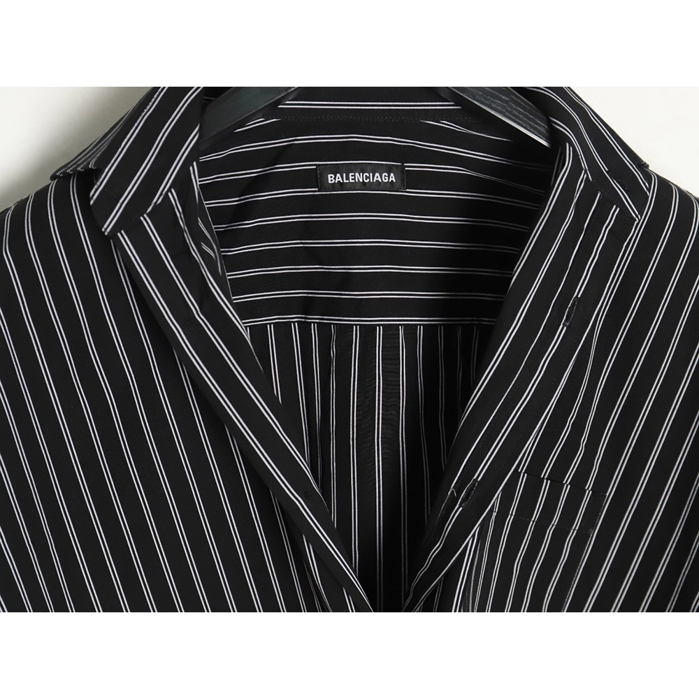 Balenciaga Red Back Print Striped Shirt,Balenciaga