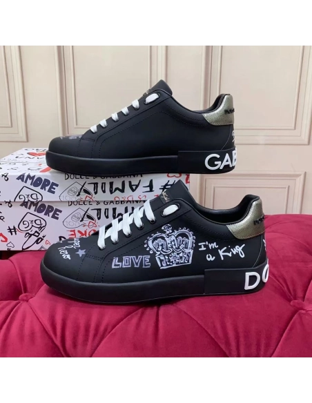 Dolce Gabbana Calfskin Portofino sneakers,Dolce Gabbana Shoes