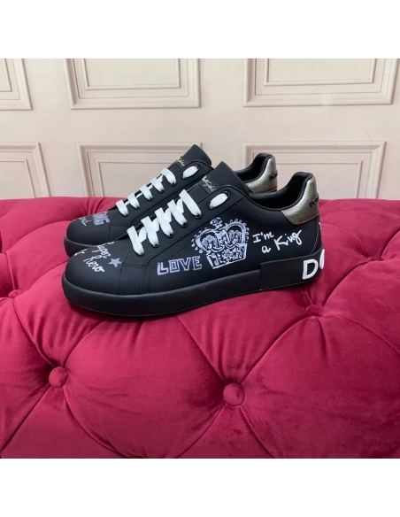Dolce Gabbana Calfskin Portofino sneakers,Dolce Gabbana Shoes