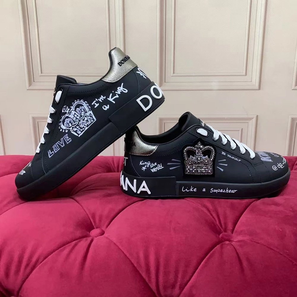 Dolce Gabbana Calfskin Portofino sneakers,Dolce Gabbana Shoes