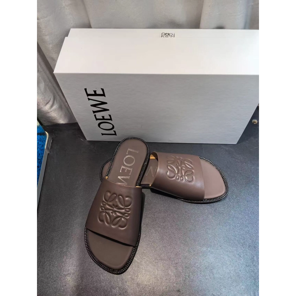 Loewe Flex Anagram slide in soft calfskin,LOEWE SNEAKERS