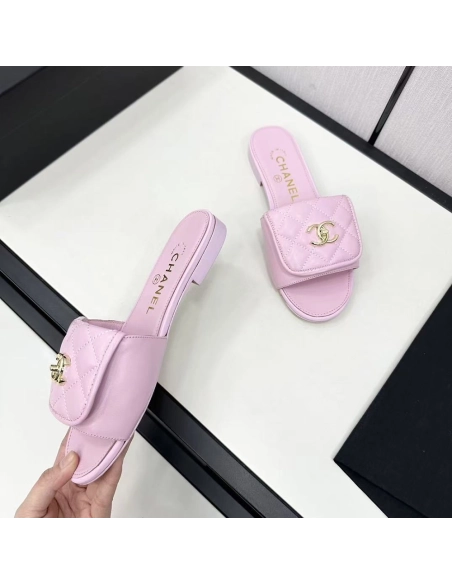 Chanel CC Turn Lock Sandals,CHANEL SNEAKERS