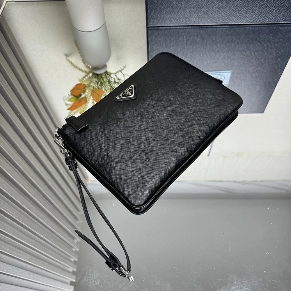 Prada Saffiano Leather Clutch Bags 2NH024 24X17cm,Prada Bags