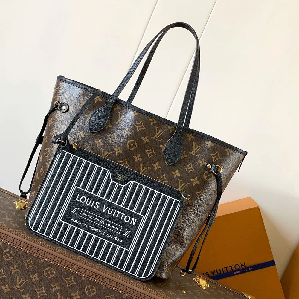 Louis Vuitton Neverfull Inside Out MM Bags M28351 28X14X31cm,Louis Vuitton Bags