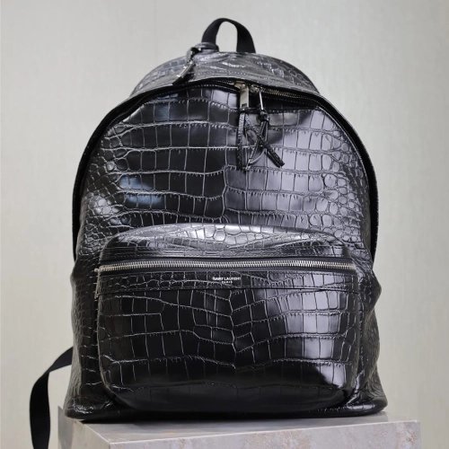 Saint Laurent City Crocidile-Effect Backpacks 534967 38X30X17cm,Y.S.AINT Bags