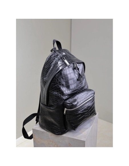 Saint Laurent City Crocidile-Effect Backpacks 534967 38X30X17cm,Y.S.AINT Bags