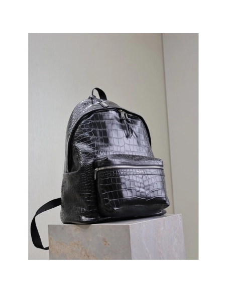 Saint Laurent City Crocidile-Effect Backpacks 534967 38X30X17cm,Y.S.AINT Bags