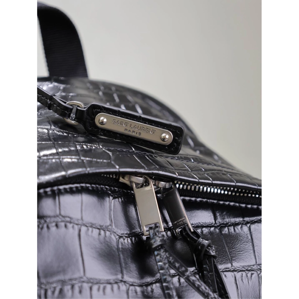 Saint Laurent City Crocidile-Effect Backpacks 534967 38X30X17cm,Y.S.AINT Bags