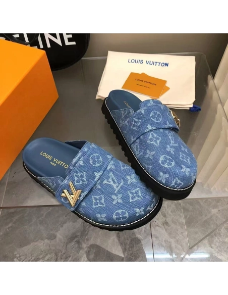 Louis Vuitton Cosy Comfort Mule Shoes 1AGVOL,Louis Vuitton Slides