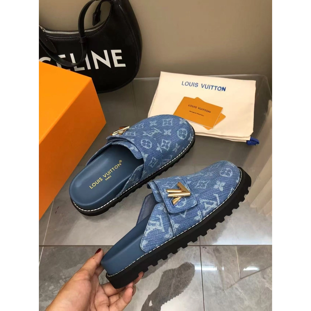 Louis Vuitton Cosy Comfort Mule Shoes 1AGVOL,Louis Vuitton Slides