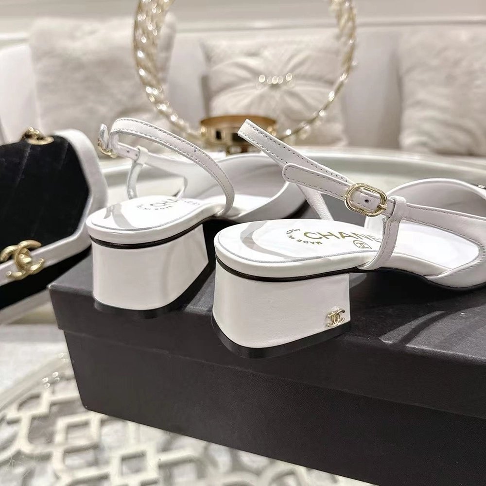 Chanel Slingbacks"White Black",CHANEL SNEAKERS