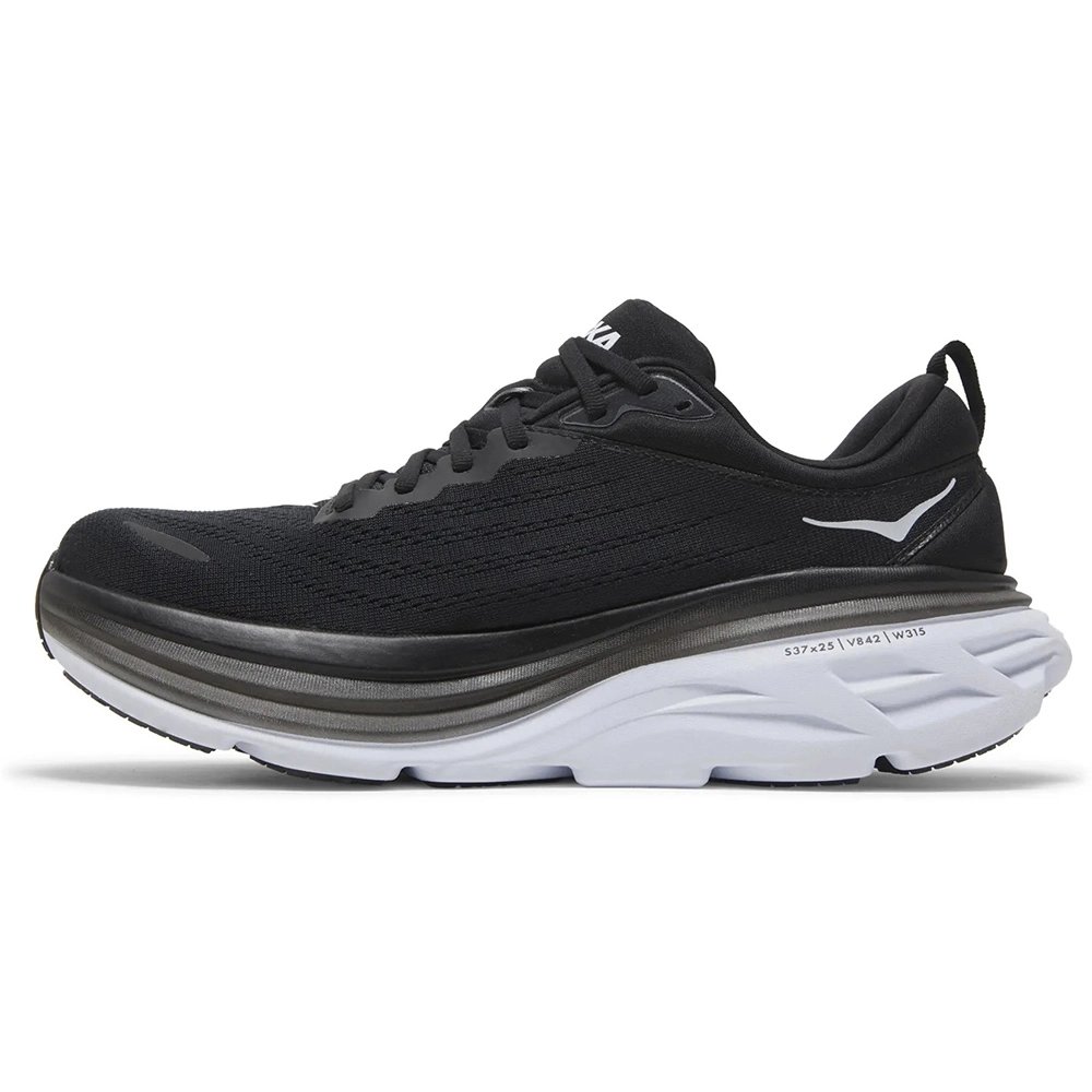 HOKA Bondi 8 Black White,HOKA SNEAKERS