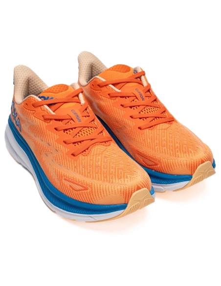 HOKA Clifton 9 2E Wide Vibrant Orange Impala,HOKA SNEAKERS