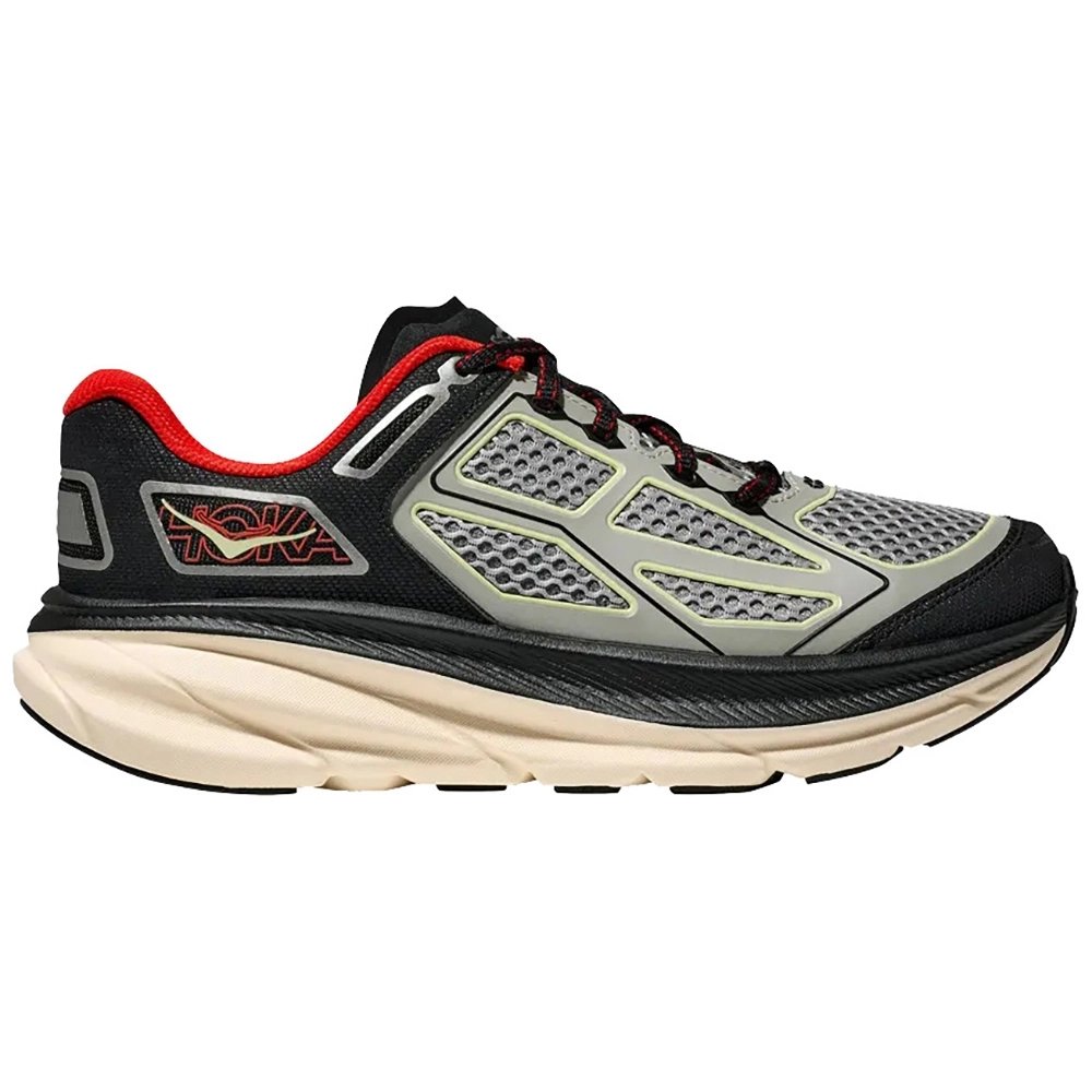 HOKA Clifton One9 Grey Black Habanero,HOKA SNEAKERS