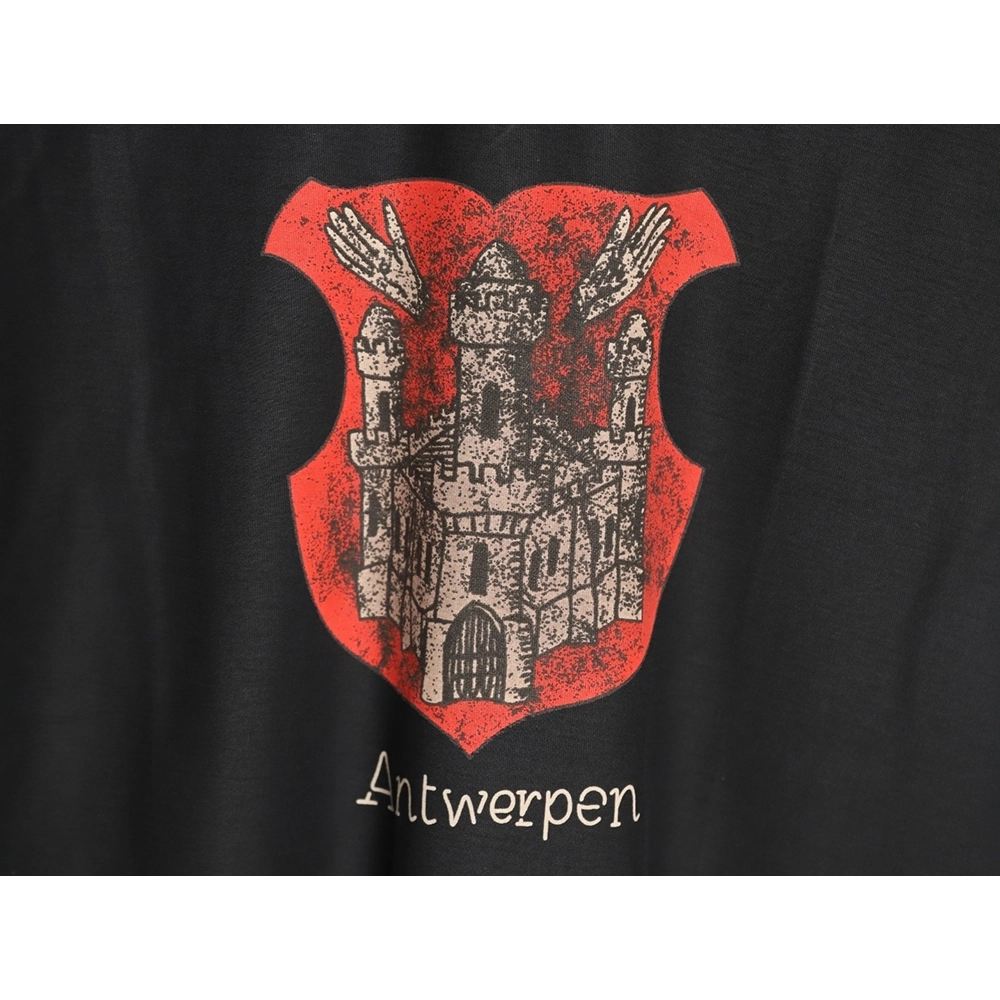 Balenciaga Castle Print Distressed Short-Sleeve T-Shirt,Balenciaga