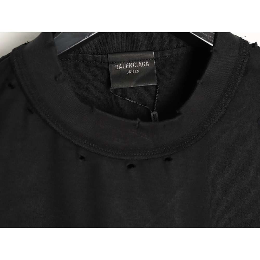 Balenciaga Castle Print Distressed Short-Sleeve T-Shirt,Balenciaga