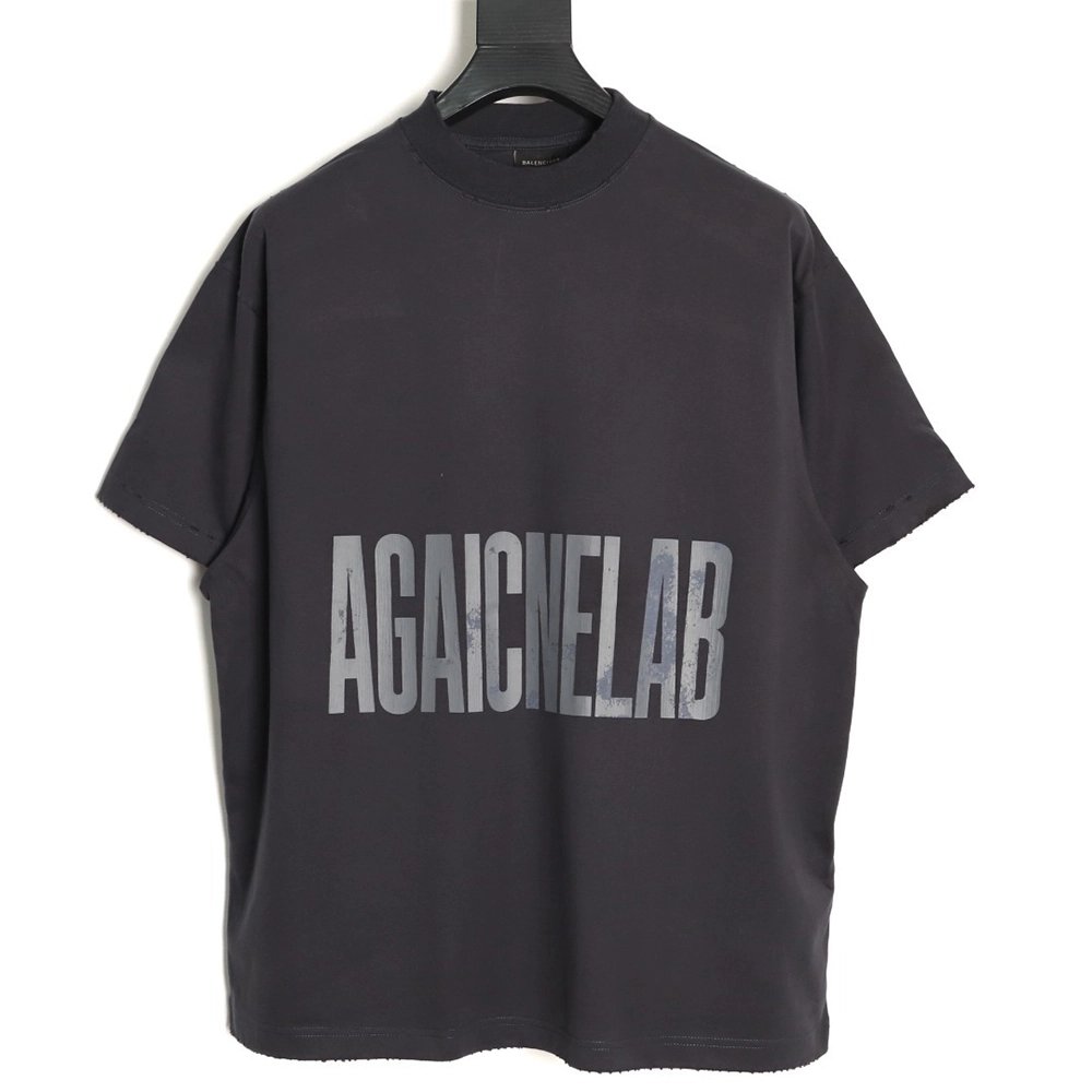 Balenciaga Horizontal Letter Print Short-Sleeve T-Shirt,Balenciaga