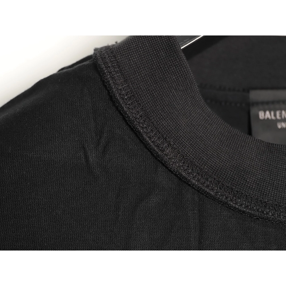 Balenciaga Inverted Letter Overlapping Embroidered Short-Sleeve T-Shirt TSK1,Balenciaga