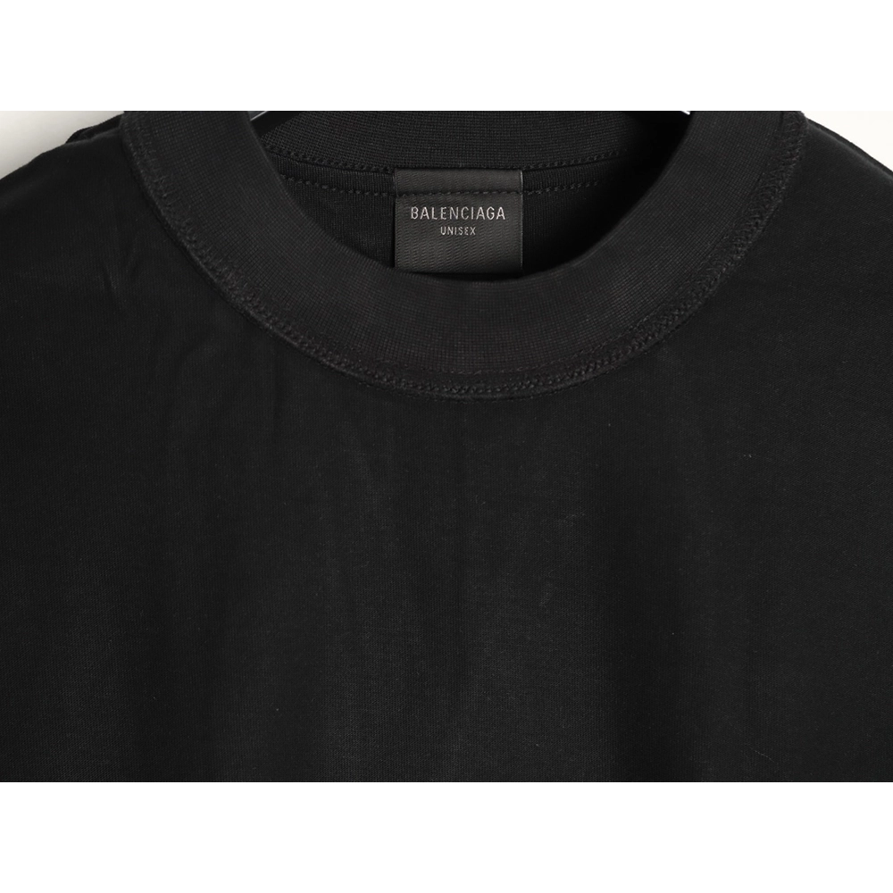 Balenciaga Inverted Letter Overlapping Embroidered Short-Sleeve T-Shirt TSK1,Balenciaga
