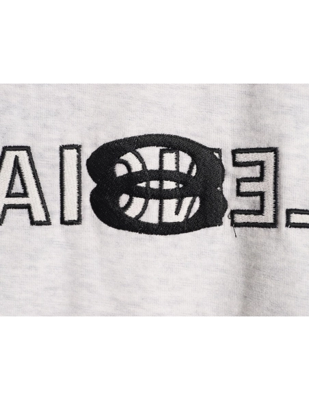 Balenciaga Inverted Letter Overlapping Embroidered Short-Sleeve T-Shirt,Balenciaga