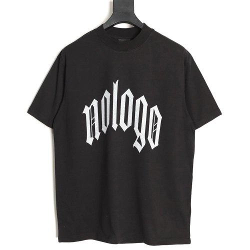 Balenciaga "No Logo" Cracked Print Short-Sleeve T-Shirt,Balenciaga