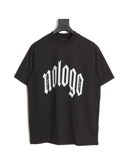 Balenciaga "No Logo" Cracked Print Short-Sleeve T-Shirt,Balenciaga
