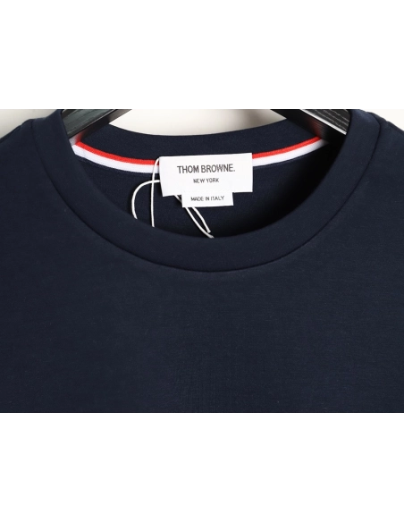 Thom Browne Striped Cuff Trim Short-Sleeve T-Shirt TSK2,Thom Browne