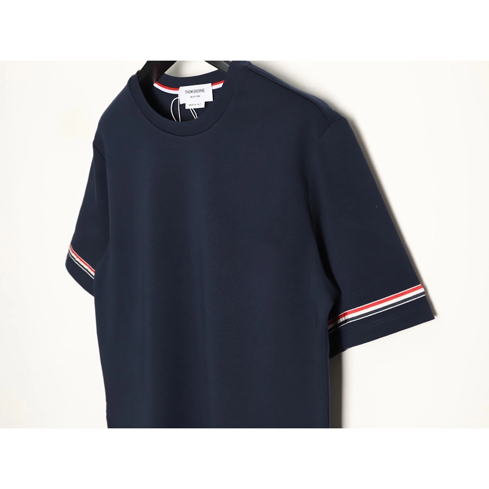 Thom Browne Striped Cuff Trim Short-Sleeve T-Shirt TSK2,Thom Browne