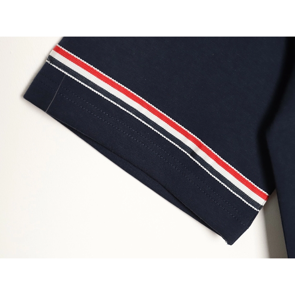 Thom Browne Striped Cuff Trim Short-Sleeve T-Shirt TSK2,Thom Browne